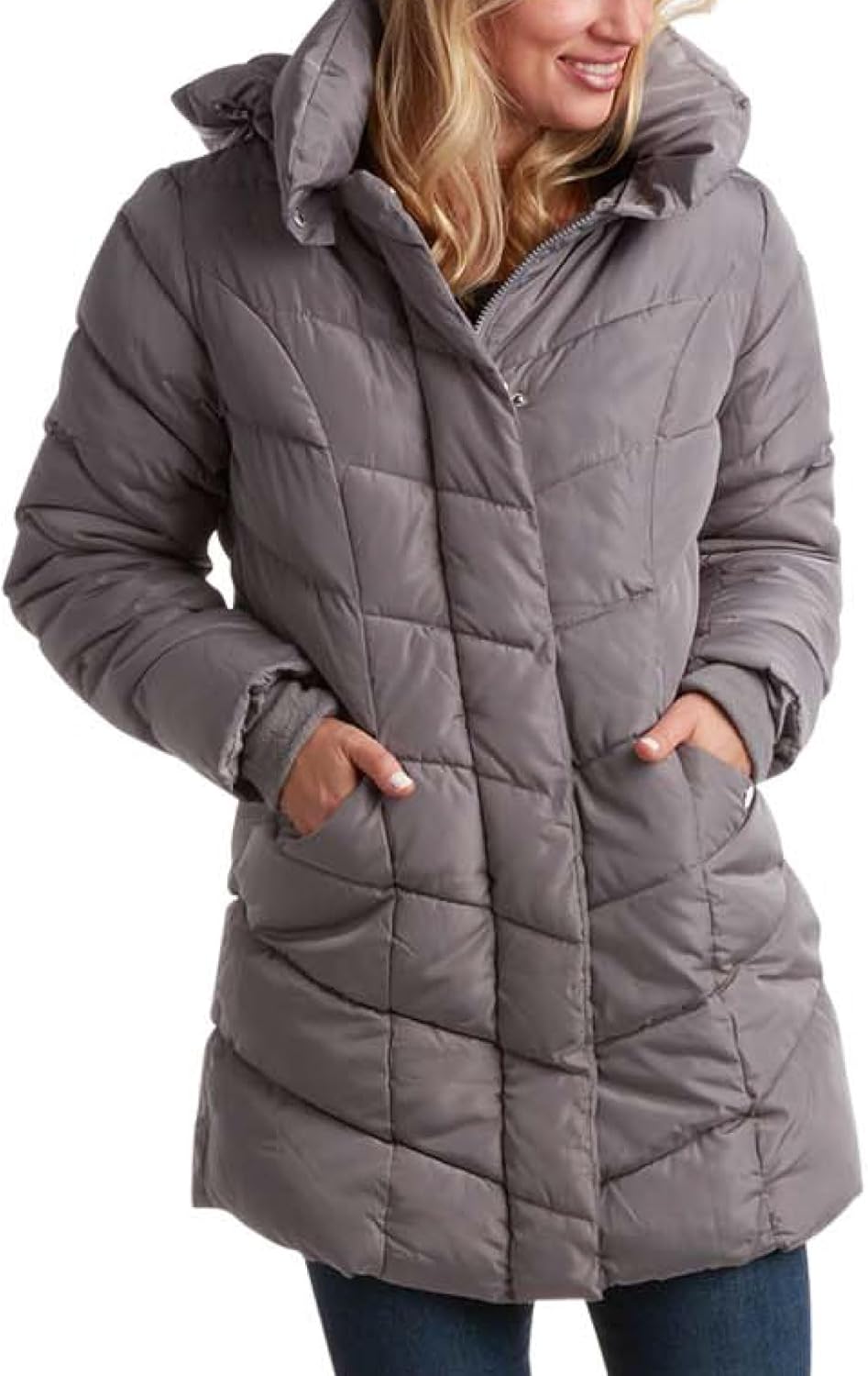 Stylish Insulated Quilted Puffer Parka Winter Coat for Women