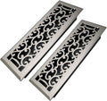 4x14 in 2 Pack Heavy Duty Walkable Floor Registers - Satin Nickel
