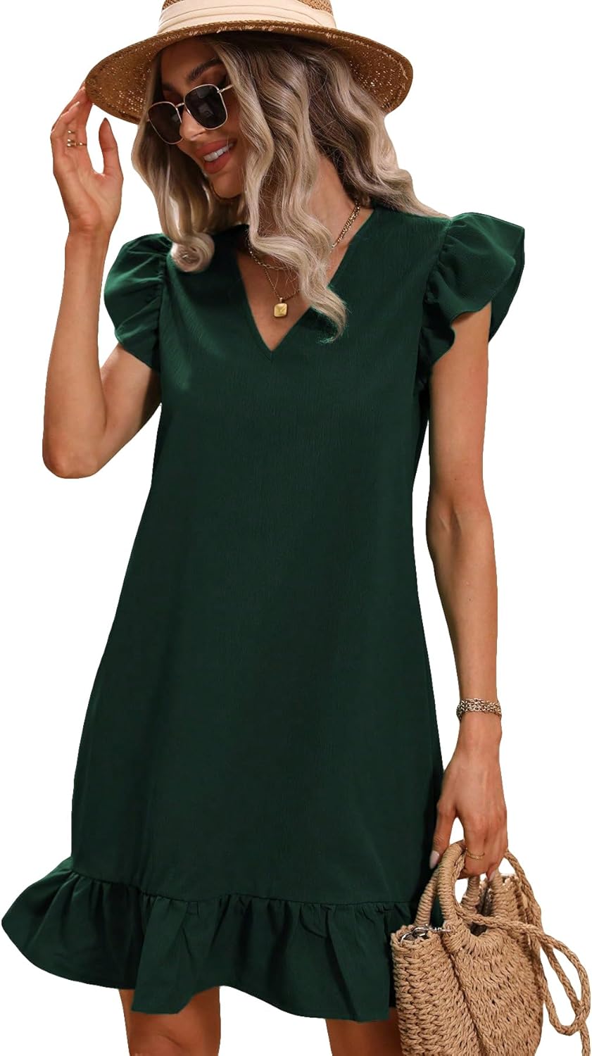 SOLY HUX Summer Dresses for Women with Ruffle Hem Design