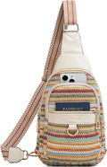 Chic Rainbow Design Crossbody Sling Bag for Women Fashion Accessory