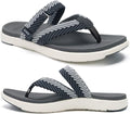 Womens Trendy Orthotic Flip Flops with Thick Cushion - Arch