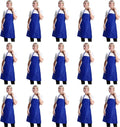 Total 15 PCS Dark Blue Bib Aprons Bulk for Women Men - Value Pack