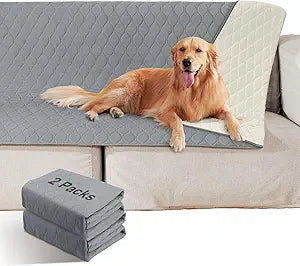 Waterproof Dog Bed Cover Blanket for Pets - 2 Pack Non Slip