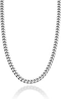 Miabella Italian Heavy 925 Sterling Silver Curb Chain Necklace