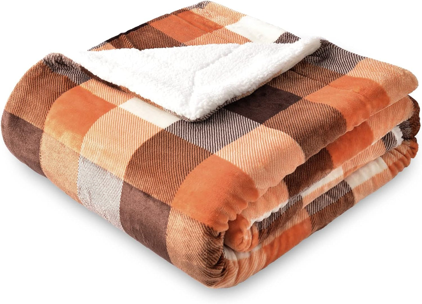 SOCHOW Buffalo Plaid Sherpa Fleece Throw Blanket 60 x 80 in
