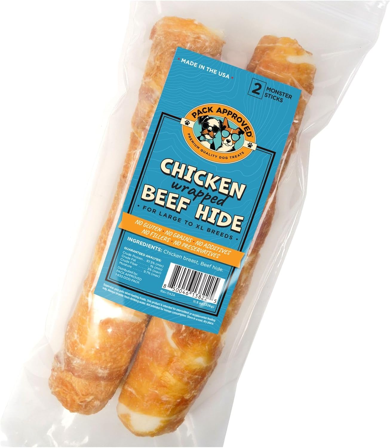XL Beef Sticks - Long Lasting Chews for Aggressive Dogs