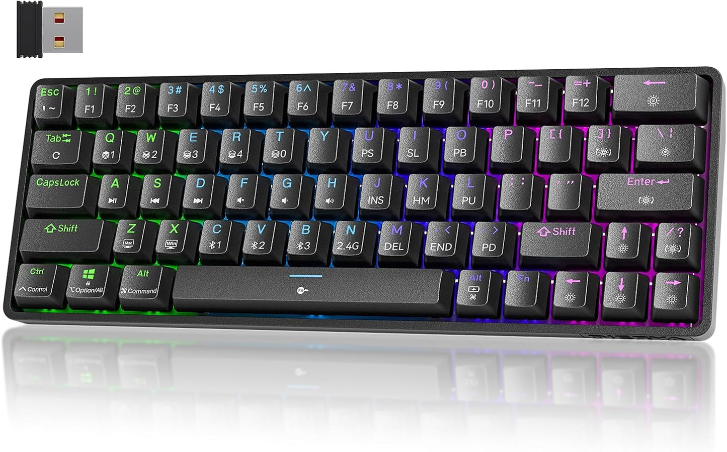 TMKB T63 Wireless Mechanical Gaming Keyboard with RGB Backlight