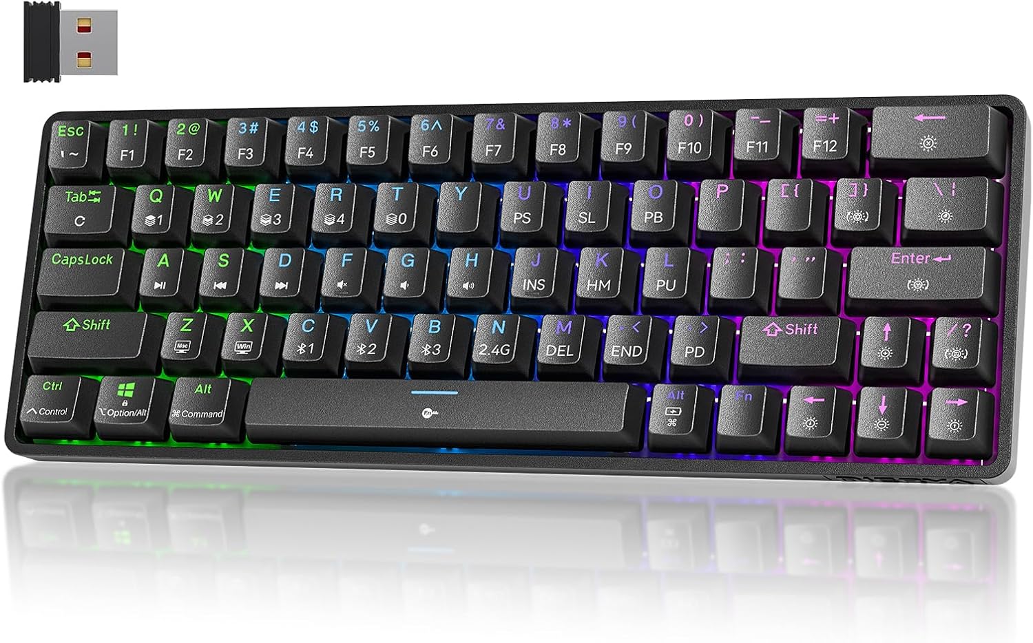 TMKB T63 Wireless Mechanical Gaming Keyboard with RGB Backlight