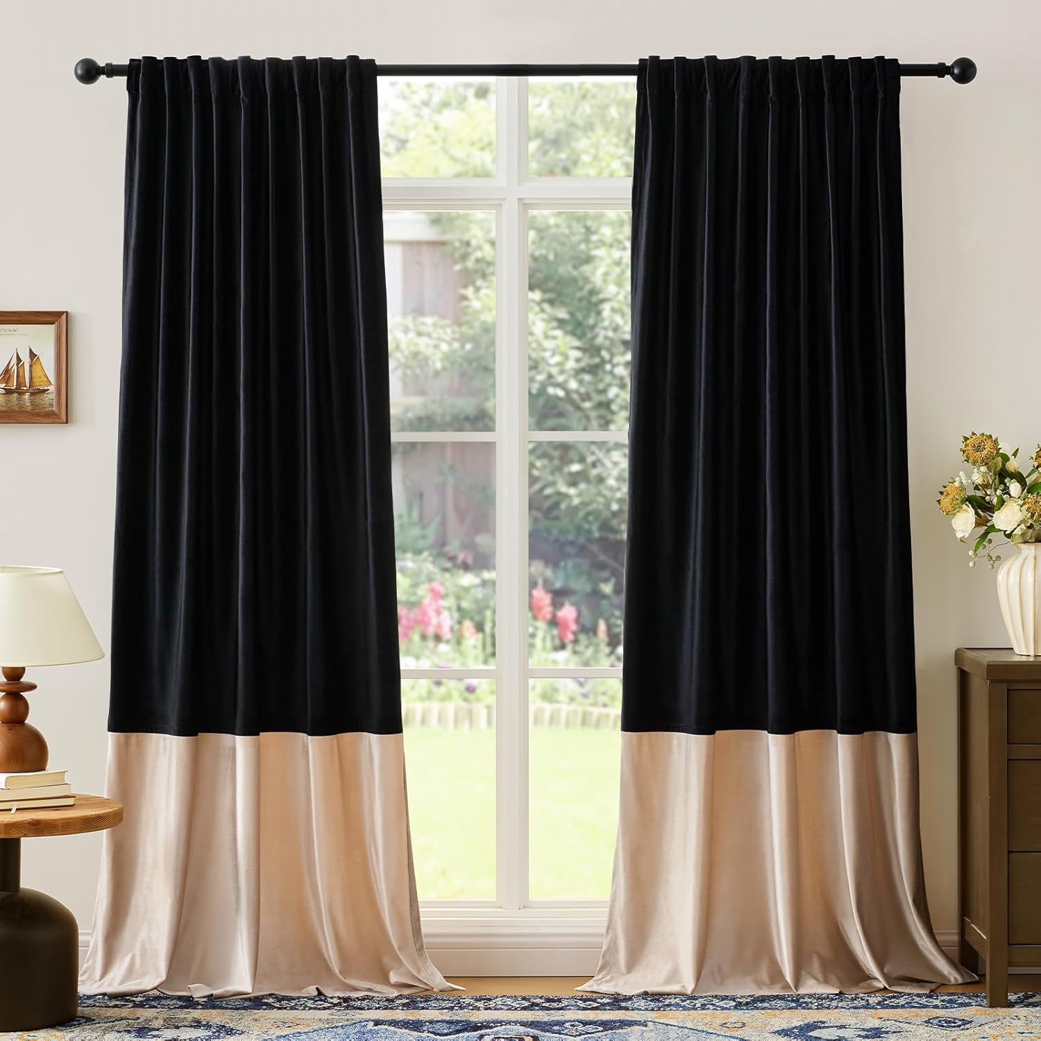 Velvet Curtains 84 inches Long Blackout Drapes for Living Room