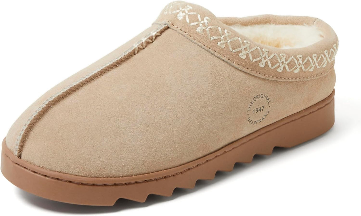 Dearfoams Suede Indoor Outdoor Doreen Clog for Ultimate Comfort
