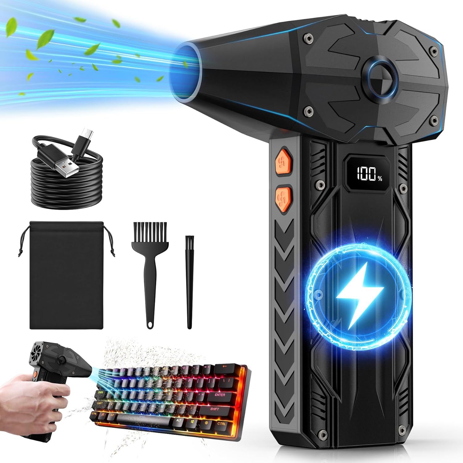 Rechargeable Electric Air Blower - Dust Away with Ease!