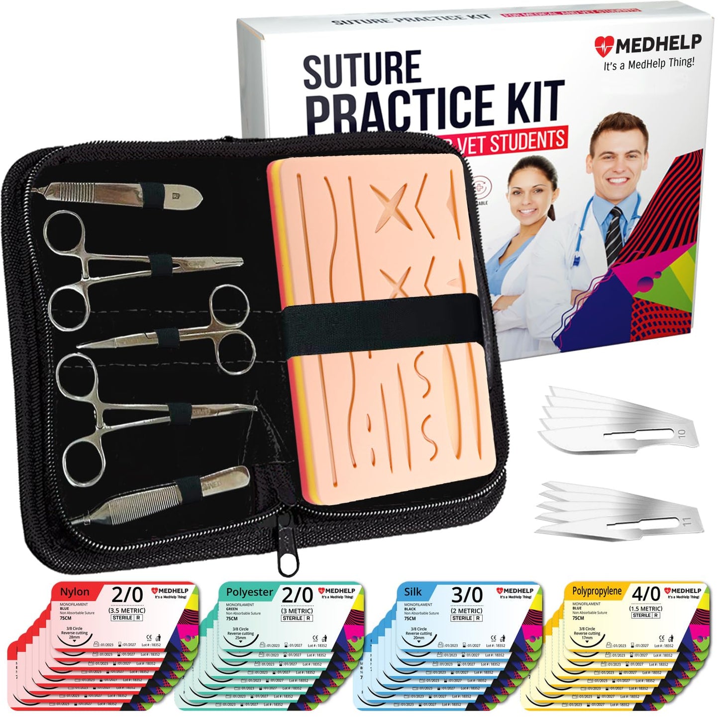 49 PCS Suture Practice Kit for Surgical Training Excellence