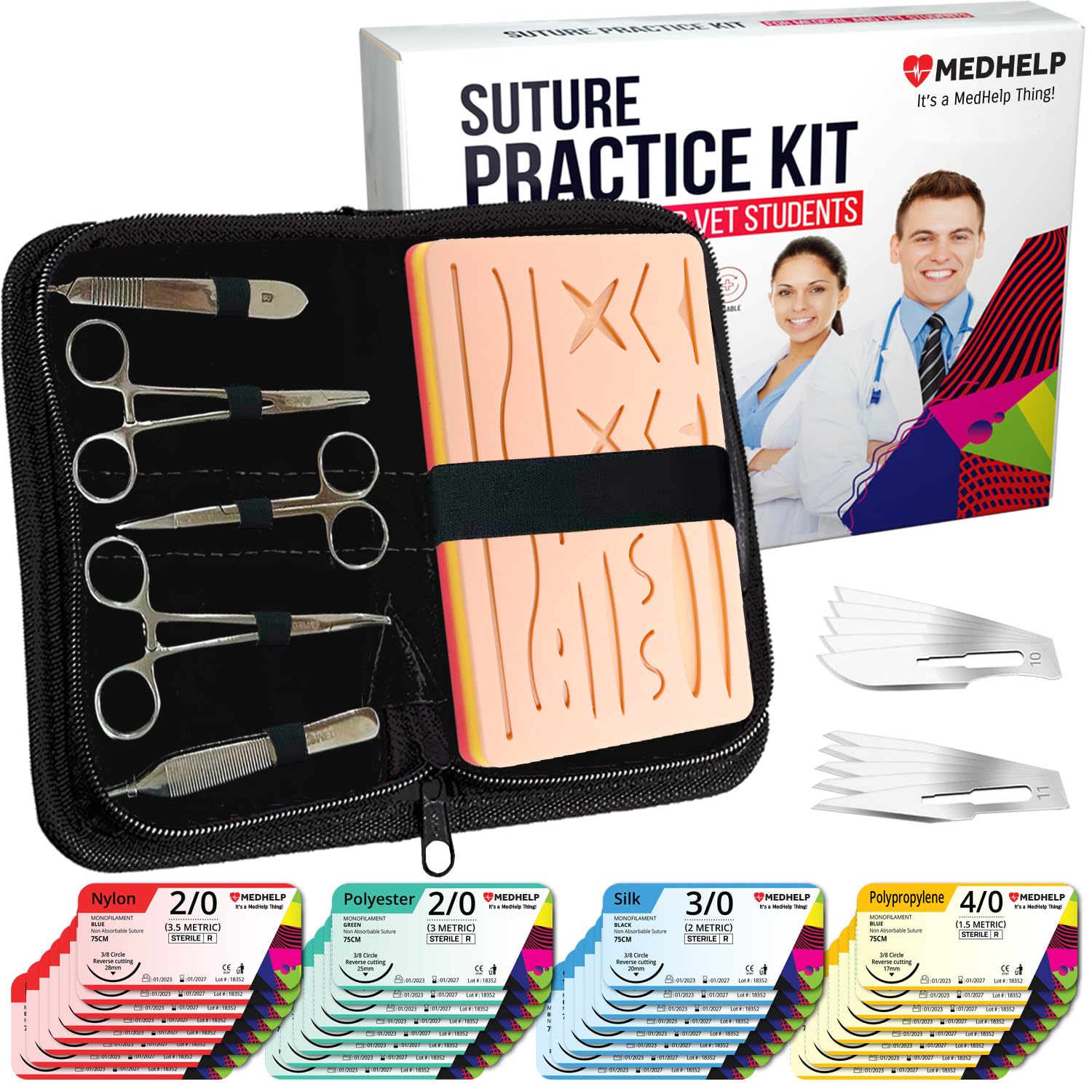 49 PCS Suture Practice Kit for Surgical Training Excellence