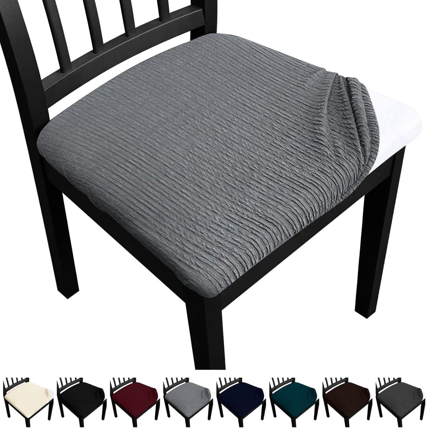 Dining Chair Seat Covers Set of 8 for Stylish Protection