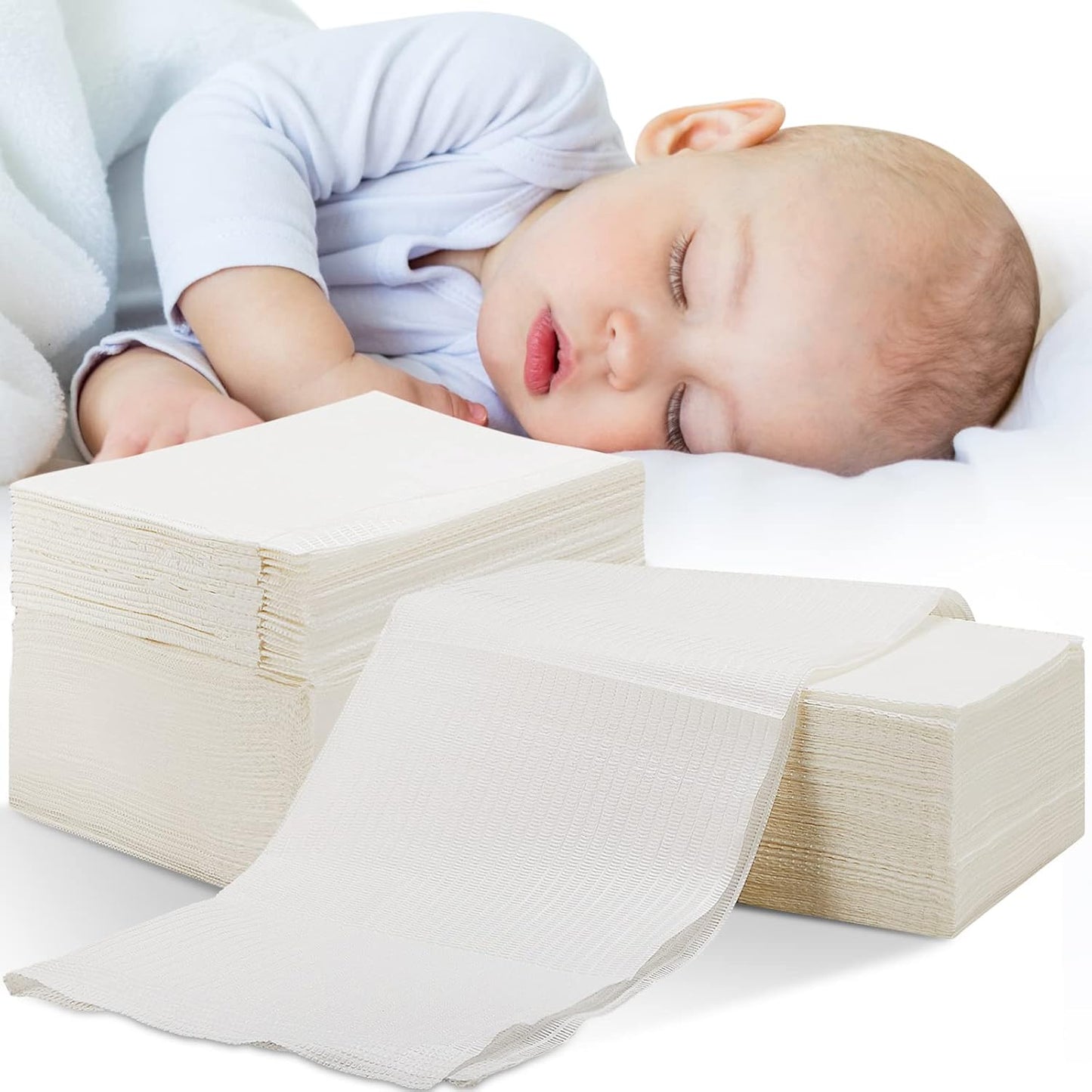 Mixweer 1000 Pcs Baby Disposable Changing Pads for Travel