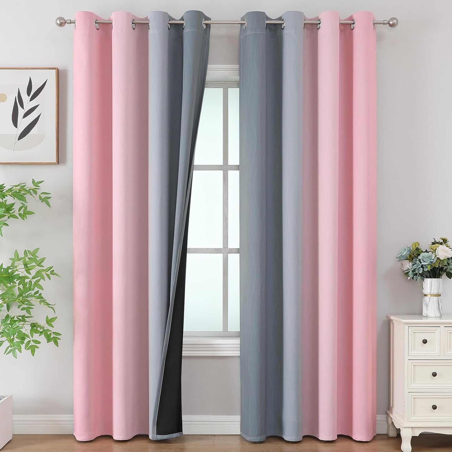 Ombre Blackout Curtains for Bedroom and Living Room 102 in Long