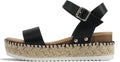 Women Open Toe Ankle Strap Platform Espadrille Sandal - Trendy