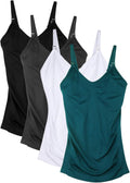 Womens Maternity Nursing Tank Cami with Adjustable Straps - Soft