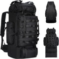 100L Expandable Camping Hiking Backpack Black - Large Capacity