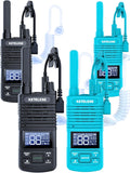 T1 Walkie Talkies Long Range with Acoustic Earpiece - 4 Pack