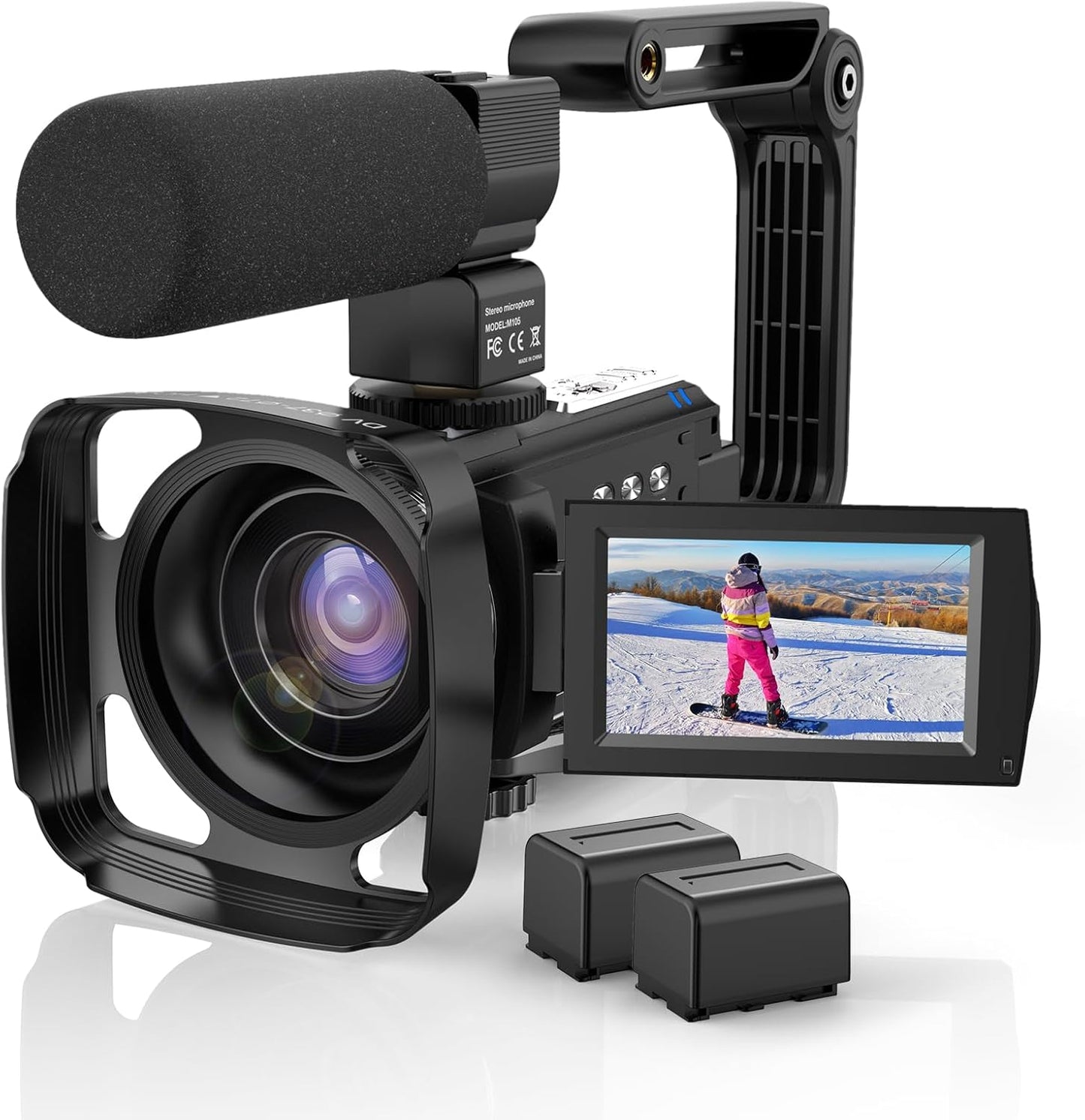 4K Vlogging Camera Kit - Stunning 48MP Video, WiFi, Night Vision, Accessories