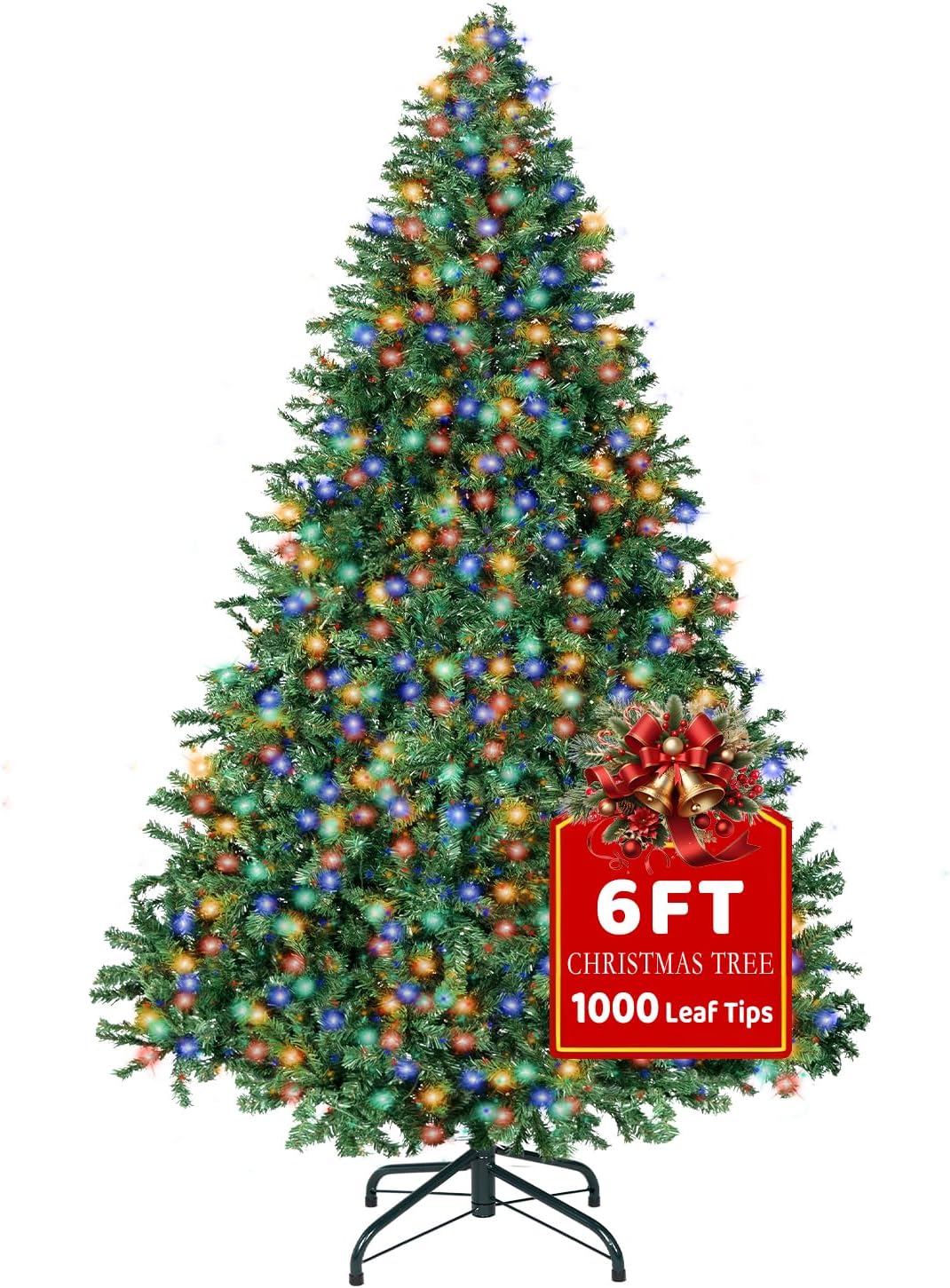 6FT Christmas Tree with 350 LED Lights for Festive Decor
