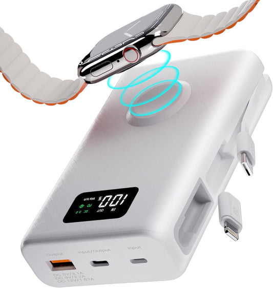 pzoz 20000mAh Portable Power Bank with Apple Watch Charger