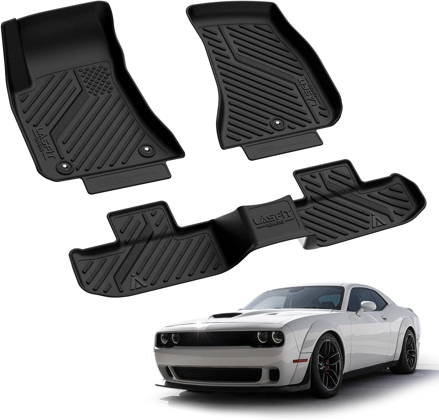 Custom Fit LASFIT Floor Mats for Dodge Challenger RWD 2015-2023