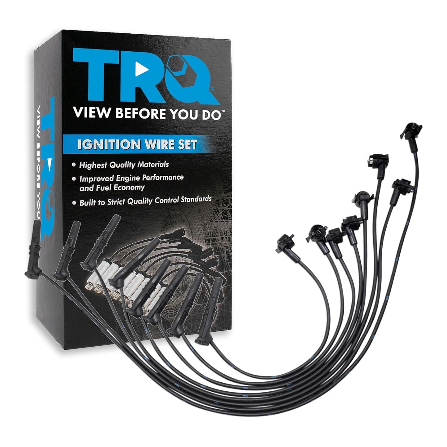 TRQ Ignition Engine Spark Plug Wire Kit for Lincoln Town Car