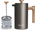 French Press Coffee Maker 34 Ounce with Real Wood Handle - Insulated