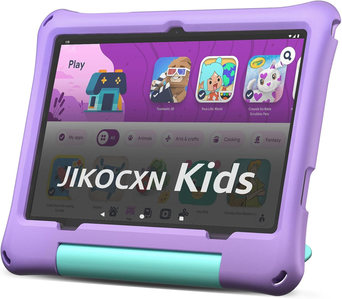 Kids Tablet with Case - Android 15 10-Inch Octa-Core for Kids