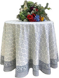 ATOSII Amalfi 90 Inch Round Cotton Tablecloth for All Occasions