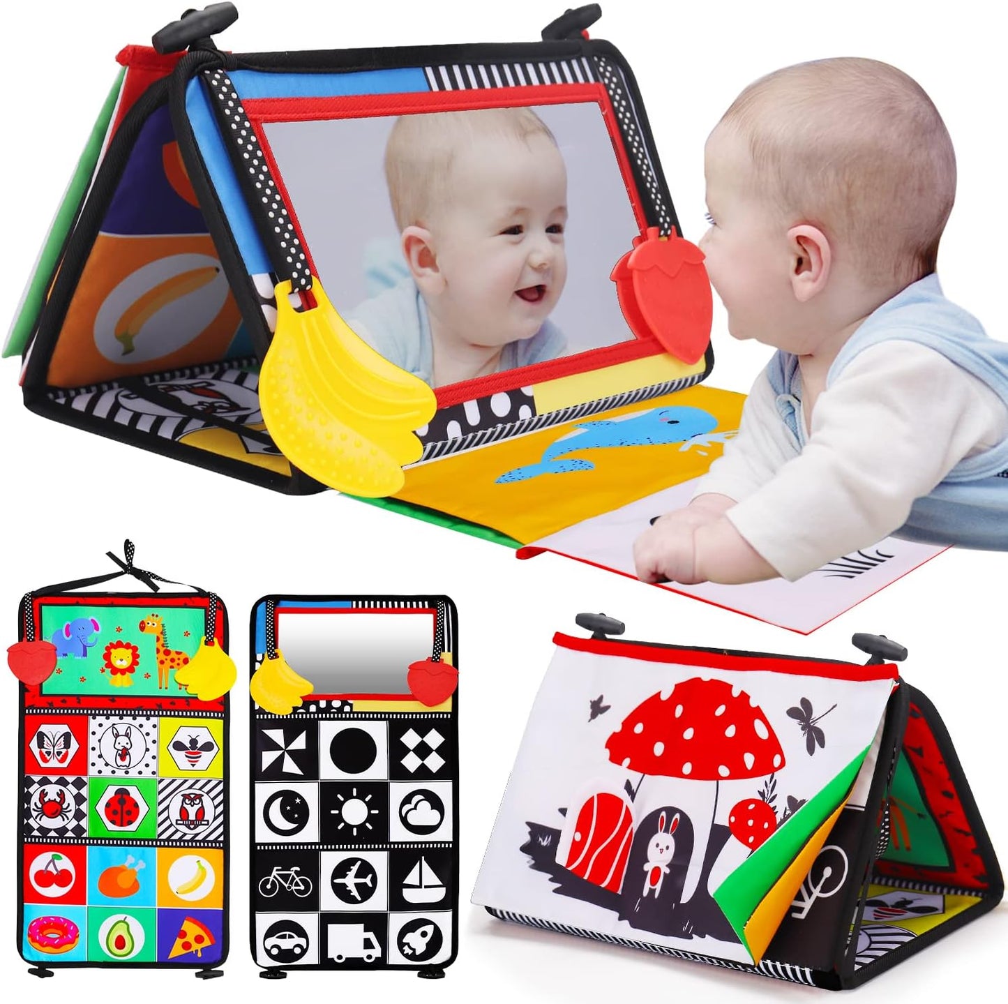 Thremhoo High Contrast Baby Mirror: Boost Brain Development