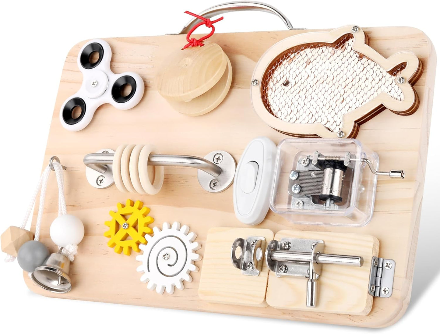 Montessori Sensory Busy Board for Kids - Pithfor