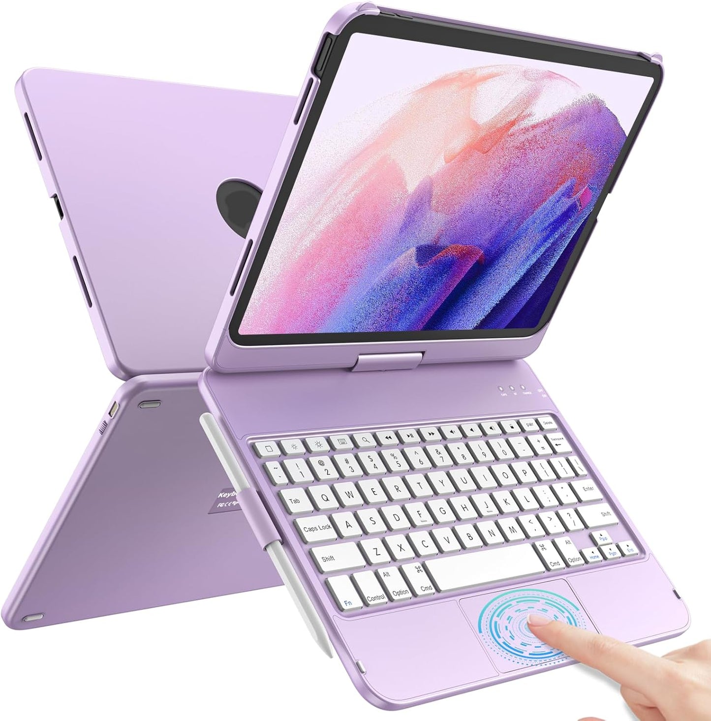 TQQ Touch iPad Case with Keyboard for 11th & 10th Gen Models