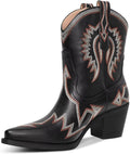 Western Boots for Women Metallic Embroidered Pointed Toe (Style DL1Q)