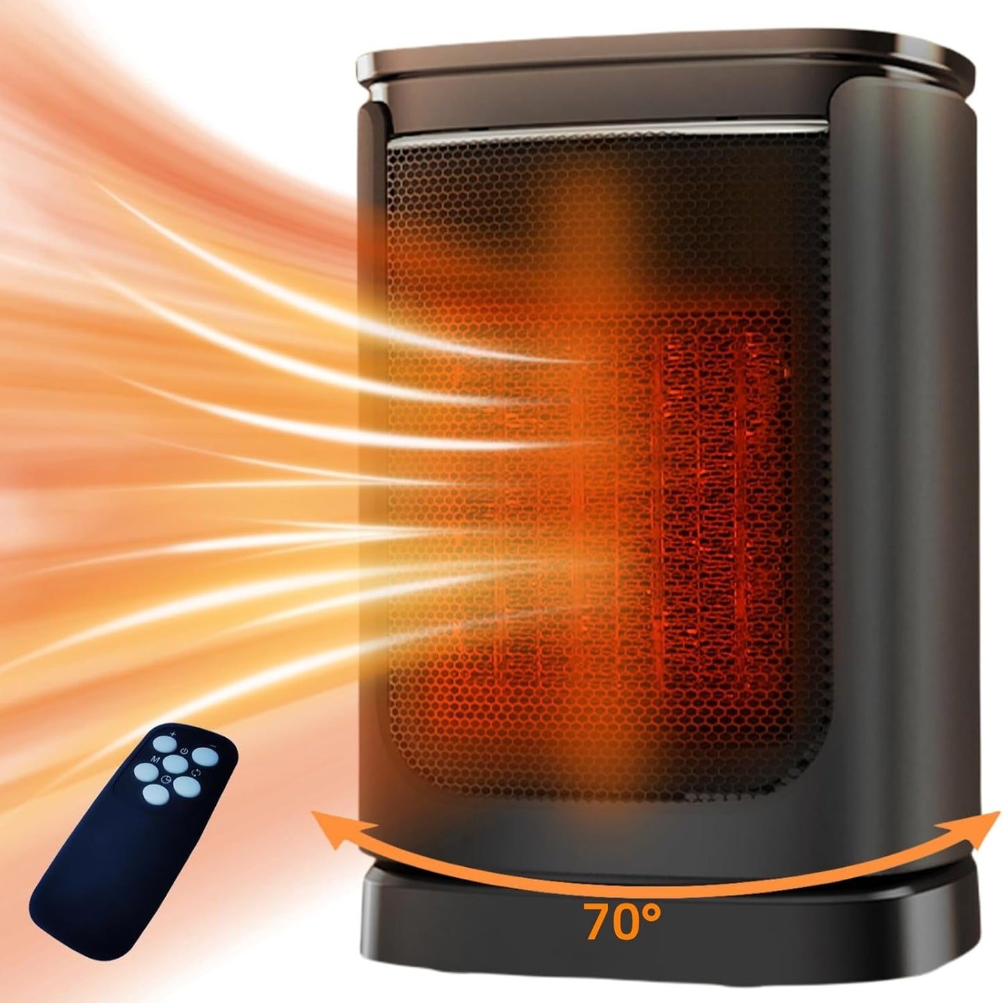 Aidejah 1500W Ceramic Space Heater: Fast Heating, Quiet & Safe