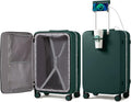 mixi Checked Luggage 24 in Blackish Green - Top-Opening Checked