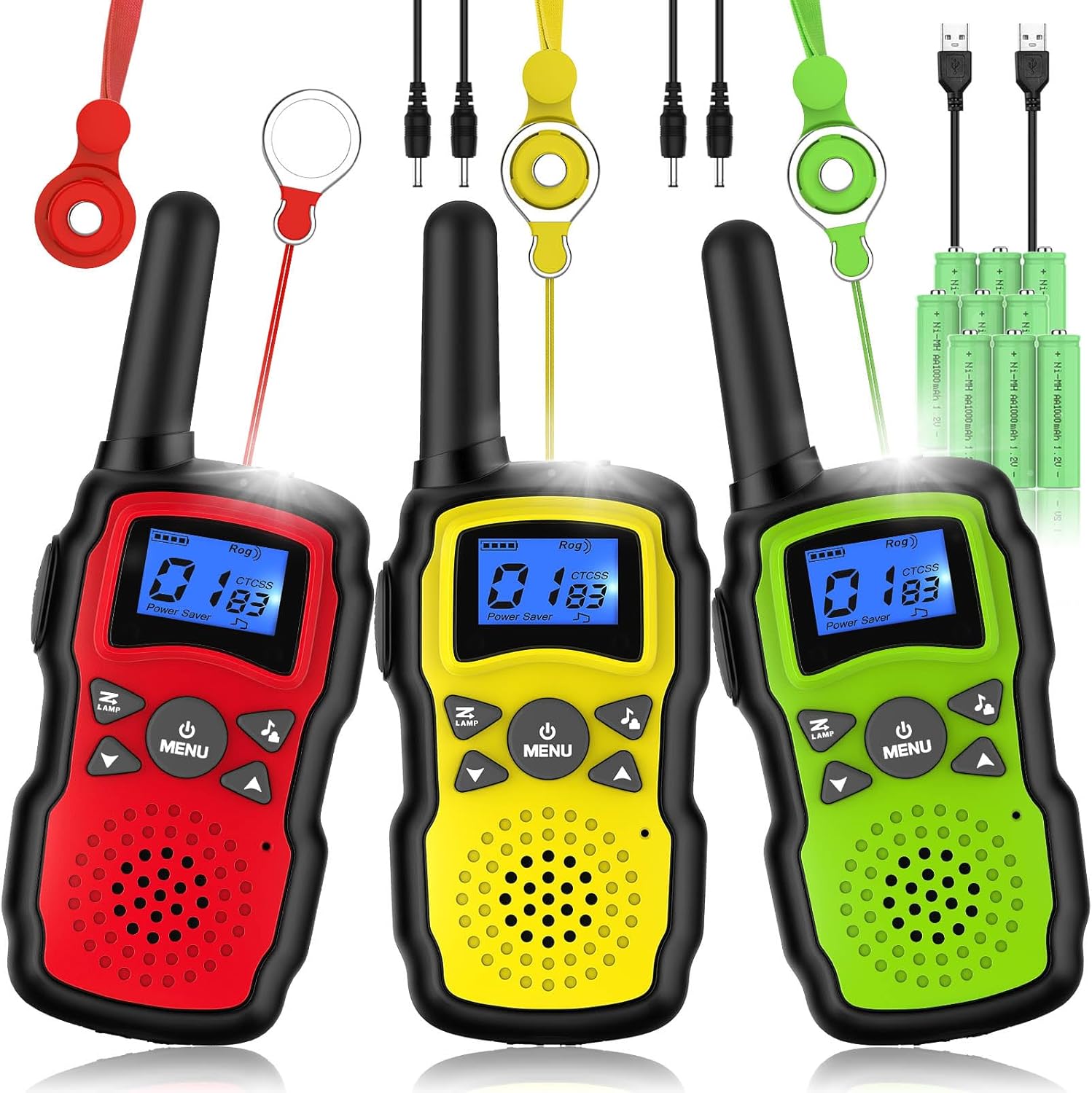 Wishouse Kids Walkie Talkies Rechargeable 3 Pack for Fun