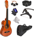 30in Wood Guitar for Kids Beginners (Mahogany) - Full Case Kit