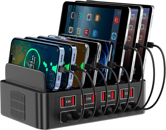 150W Charging Station for Multiple Devices with 16 USB Ports