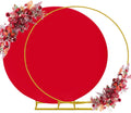 6.6ft Round Backdrop Stand with Red Cover - Stable Balloon Arch Frame
