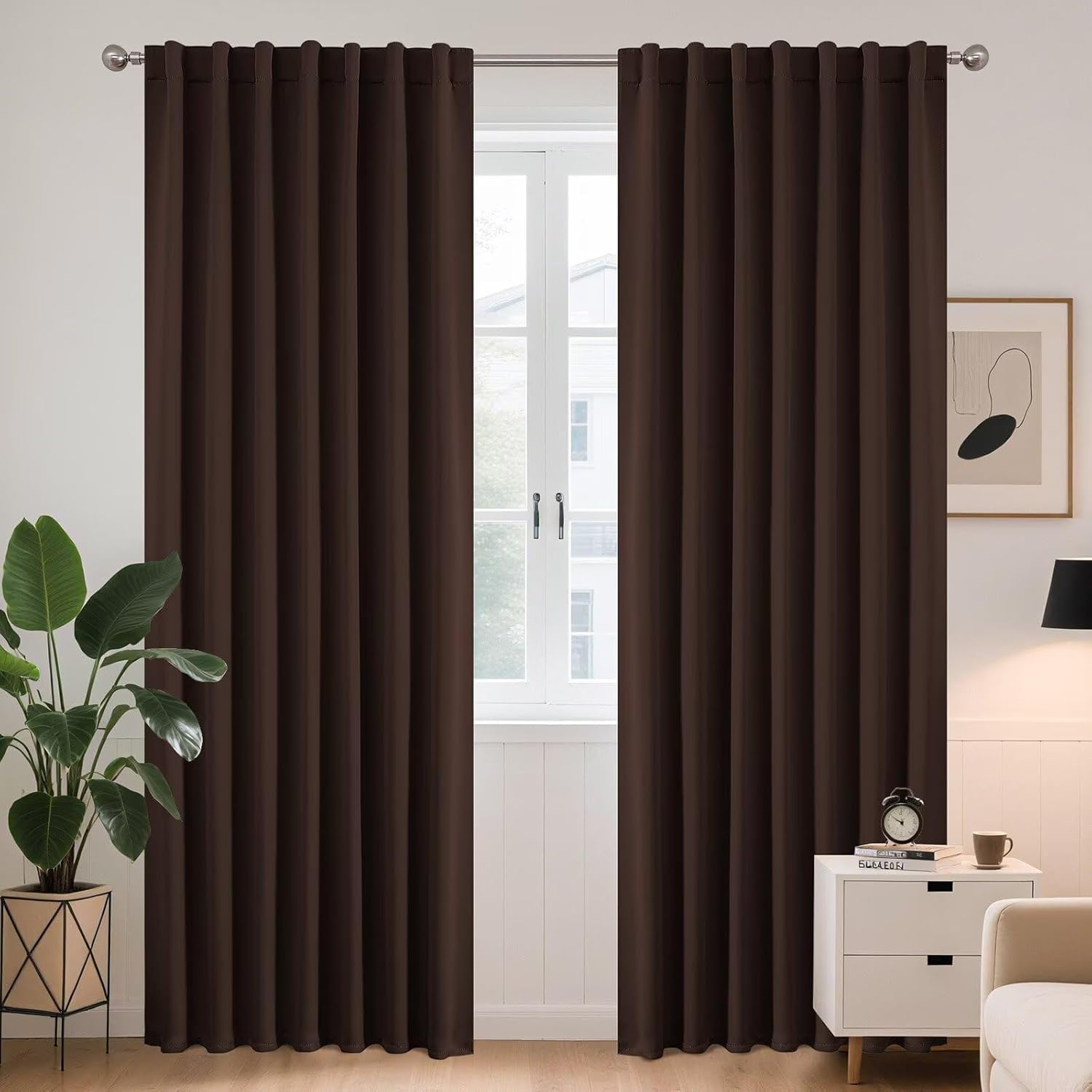 Joydeco Blackout Curtains 96 Inches Long for Bedroom and Living Room