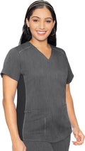 Med Couture V-Neck Scrub Top for Women with 4 Pockets (Style T33M)