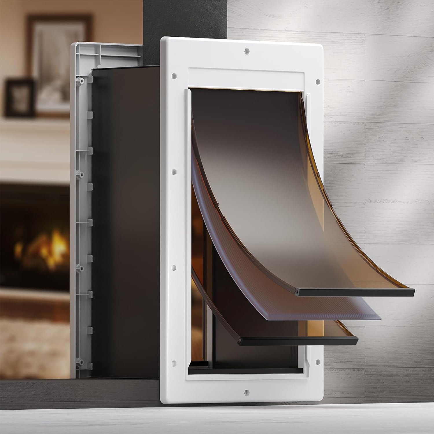 3-Flap Dog Door for Wall - Durable, Insulated, and Safe
