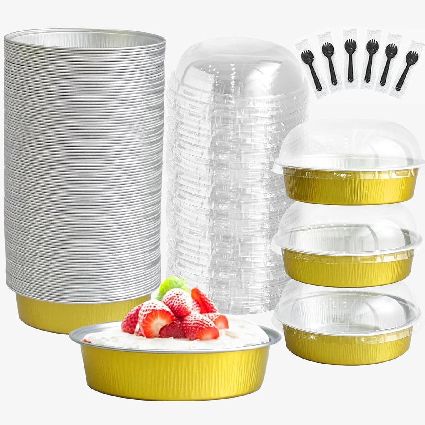 Mini Cake Pans With Lids For Perfect Small Desserts 100 Pack