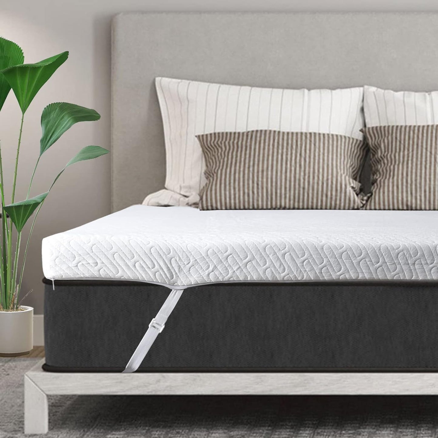 VALUXE 3 Inch Gel Memory Foam Mattress Topper for Comfort