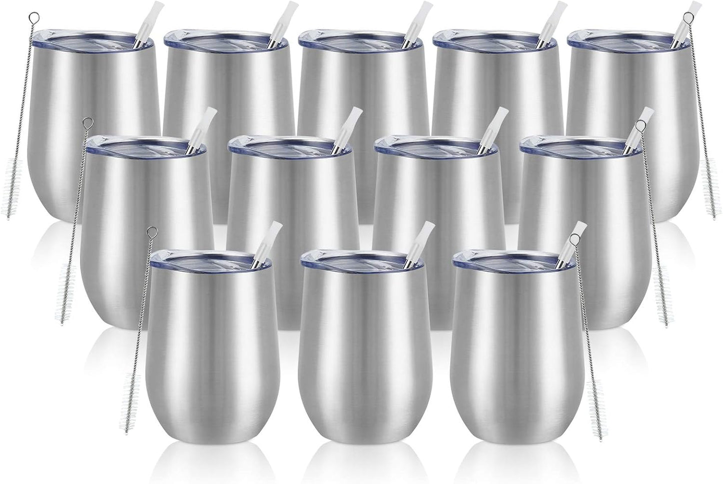 12 Pack Stainless Steel Wine Tumblers for Every Occasion