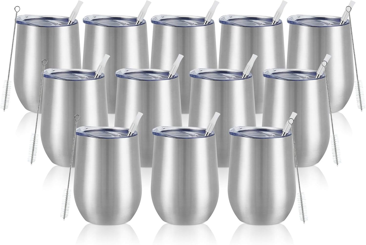 12 Pack Stainless Steel Wine Tumblers for Every Occasion