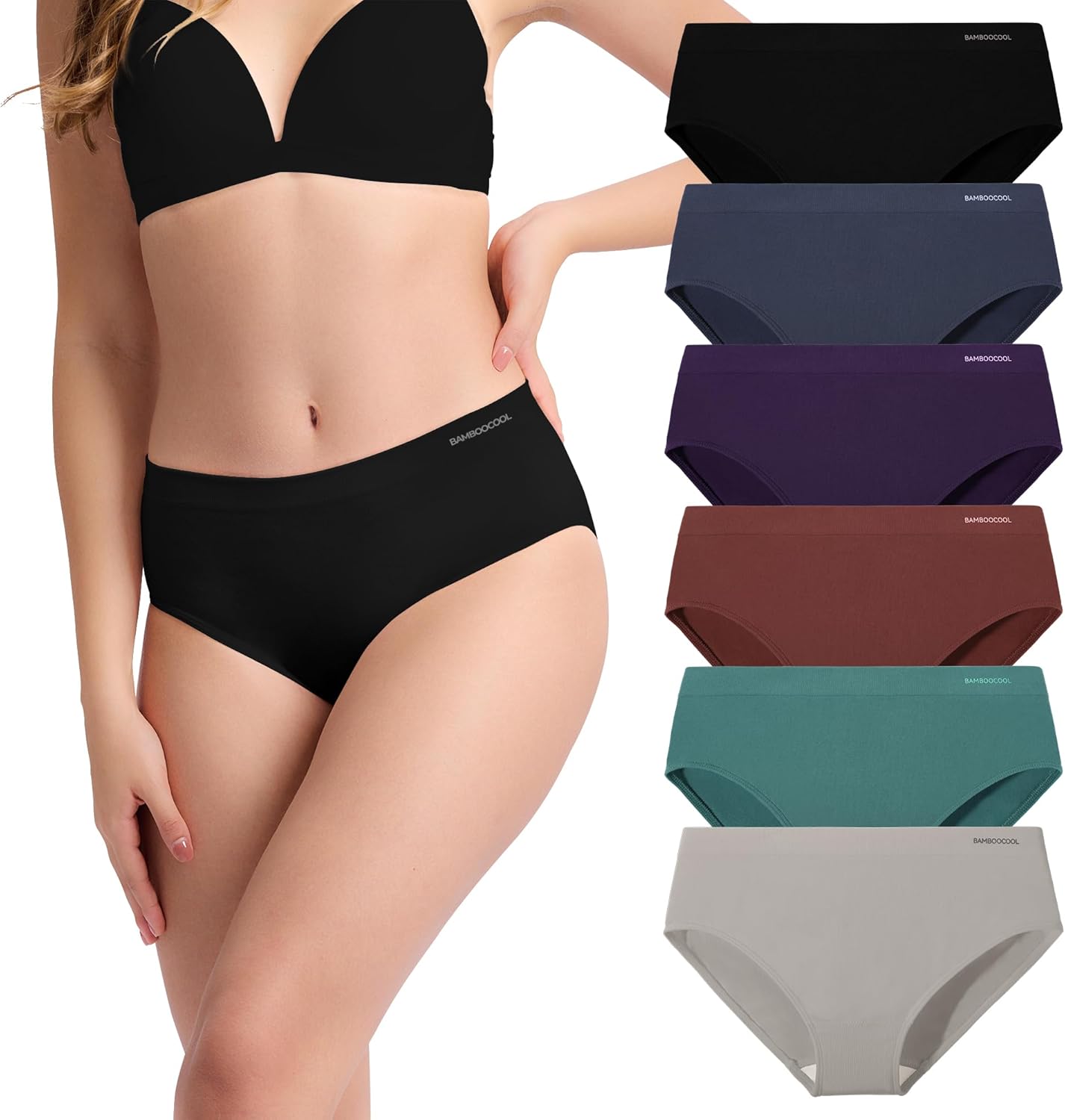 Bamboo Bikini Panties 6-Pack for Ultimate Comfort and Fit